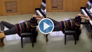 Viral Video: Chinese Girl Plays Piano Lying Upside Down, Incredible Talent Wows The Internet | Watch